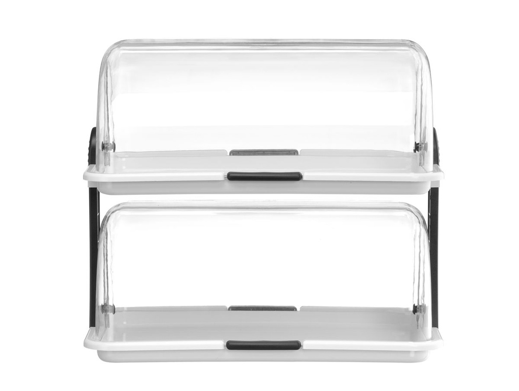 Vitrina su slankiuoju gaubtu, HENDI, Dvigubas, Balta, 475x325x(H)415mm, Stačiakampis