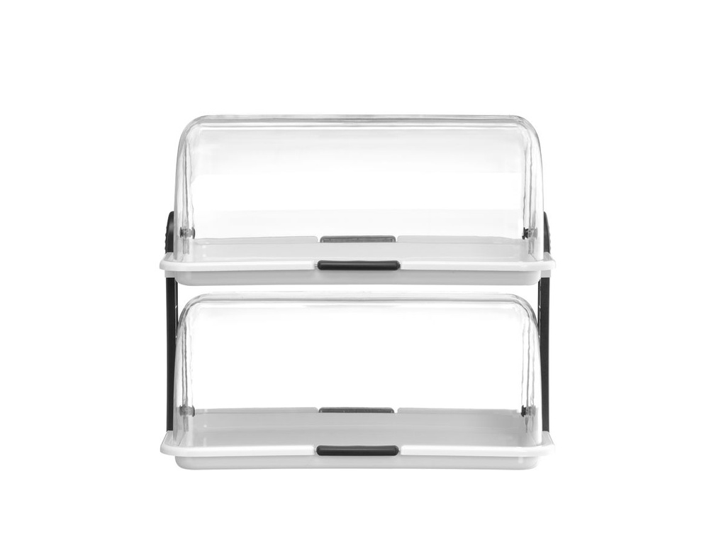 Vitrina su slankiuoju gaubtu, HENDI, Dvigubas, Balta, 380x260x(H)355mm, Stačiakampis