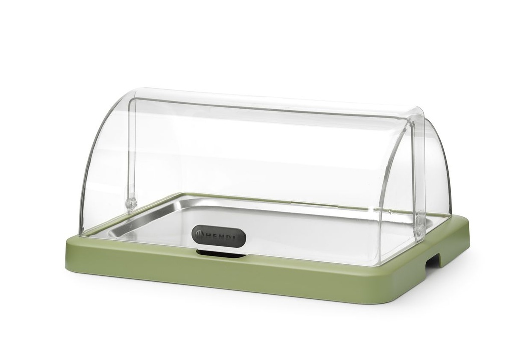 Šaldoma vitrina su slankiuoju gaubtu Duo UNIQ, HENDI, dizainas Robert Bronwasser, Viengubas, Žalia, 460x355x(H)220mm, Stačiakampis