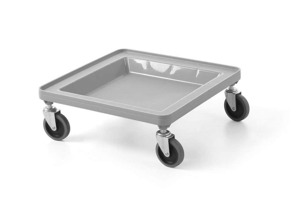 [BM-HENDI-877807] Vežimėlis universaliems 500×500 mm krepšiams, AmerBox, Pilka, Šviesiai pilka, 500x500x(H)180mm