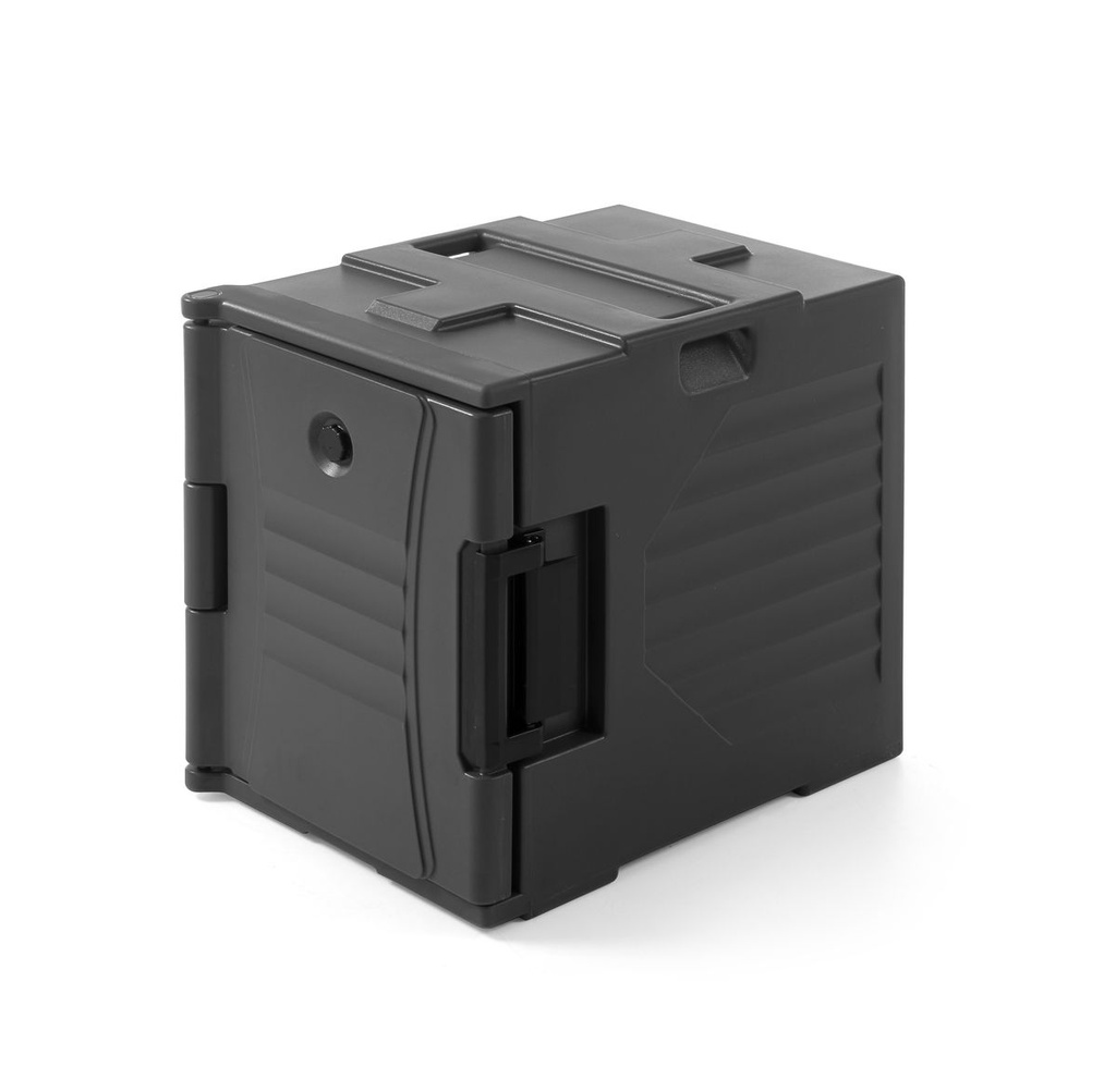 [BM-HENDI-877814] Termo maitinimo indas 2x GN 1/1 200, AmerBox, Tamsiai pilka, 477x680x(H)620mm