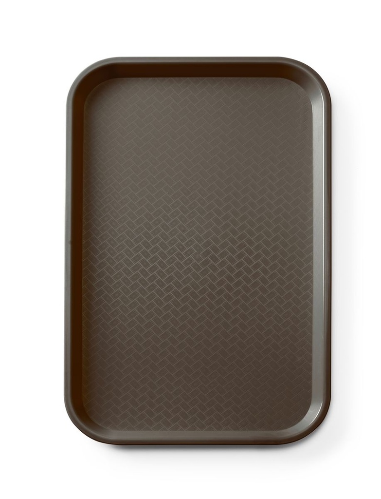 Polipropileninis greito maisto padėklas GN 1/1, AmerBox, GN 1/1, Ruda, 530x325x(H)20mm, Stačiakampis