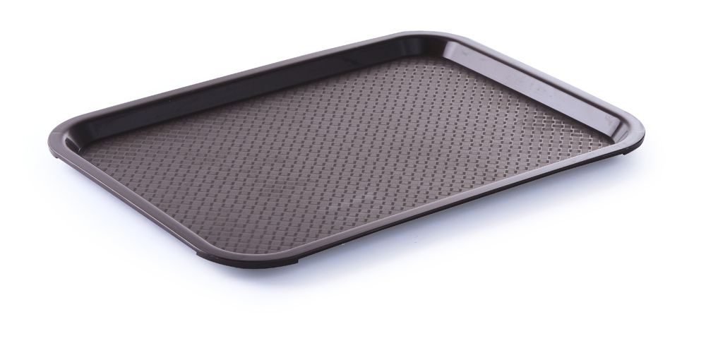Polipropileninis greito maisto padėklas, didelis, AmerBox, Ruda, 350x450x(H)20mm