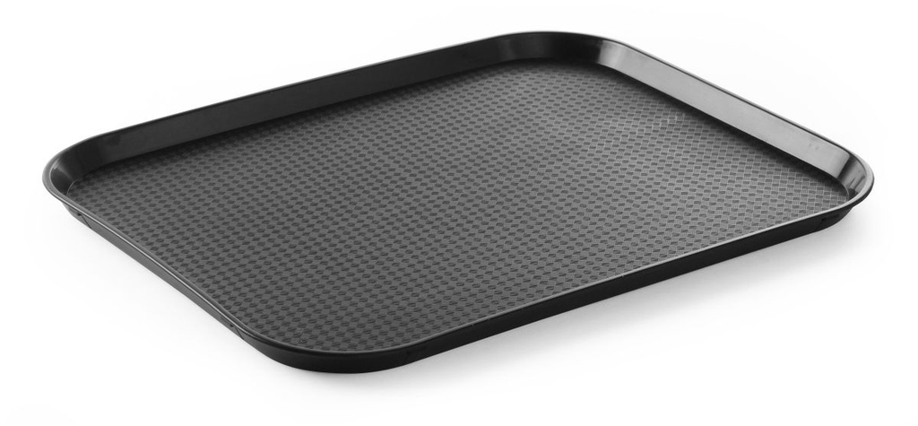 Polipropileninis greito maisto padėklas, didelis, AmerBox, Juoda, 350x450x(H)20mm