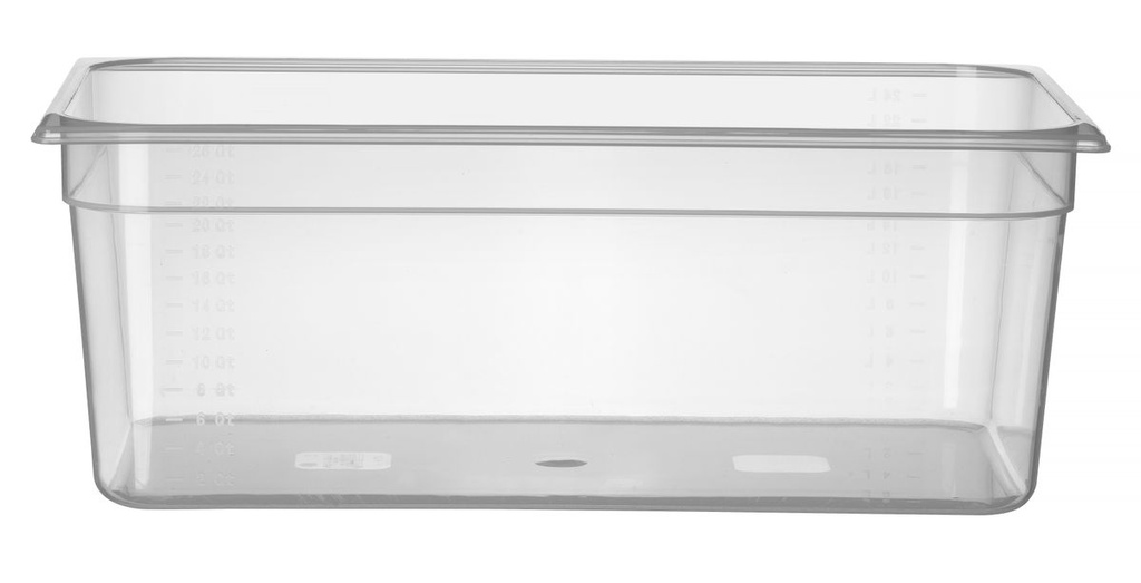 [BM-HENDI-880005] Indas GN 1/1 polipropileninis, HENDI, Profi Line, GN 1/1, 24L, Skaidri, 530x325x(H)200mm