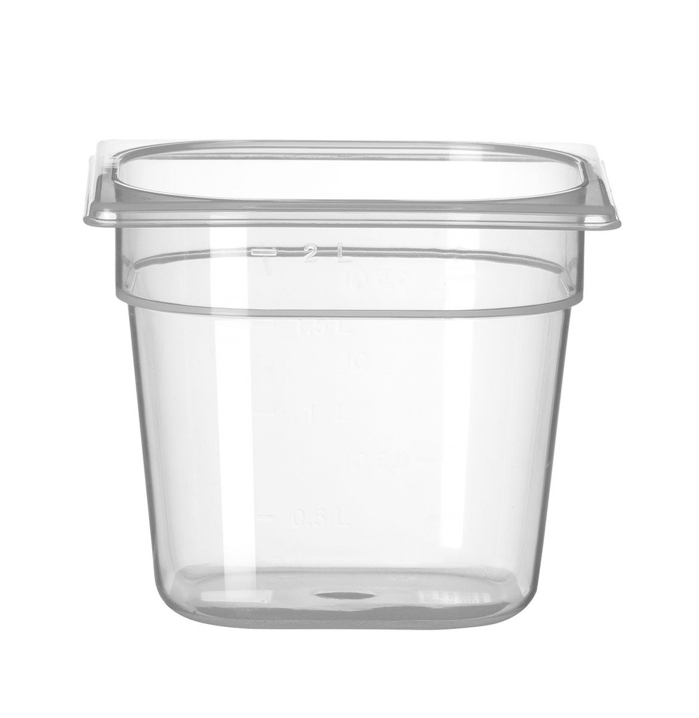 [BM-HENDI-880418] Indas GN 1/6 polipropileninis, HENDI, Profi Line, GN 1/6, 2L, Skaidri, 176x162x(H)150mm