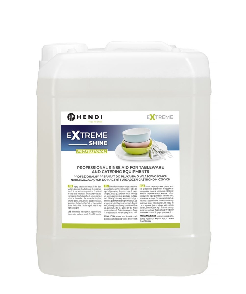[BM-HENDI-975015] Extreme Shine profesionali skalavimo priemonė indams ir maitinimo įrangai, HENDI, 10 L