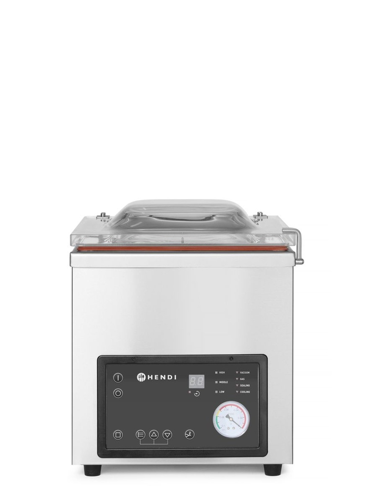 [BM-HENDI-975275] Kamerinė vakuuminio pakavimo mašina Profi Line, HENDI, Profi Line, Sandarinimo juosta 350 mm, 230V/750W, 450x555x(H)480mm