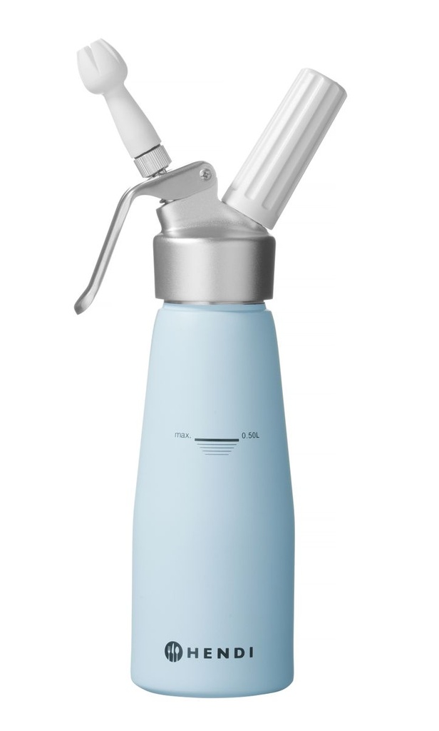 [BM-HENDI-975862] Grietinėlės plaktuvas (sifonas), HENDI, 0,5L, Pastelinė mėlyna, ⌀80x(H)260mm