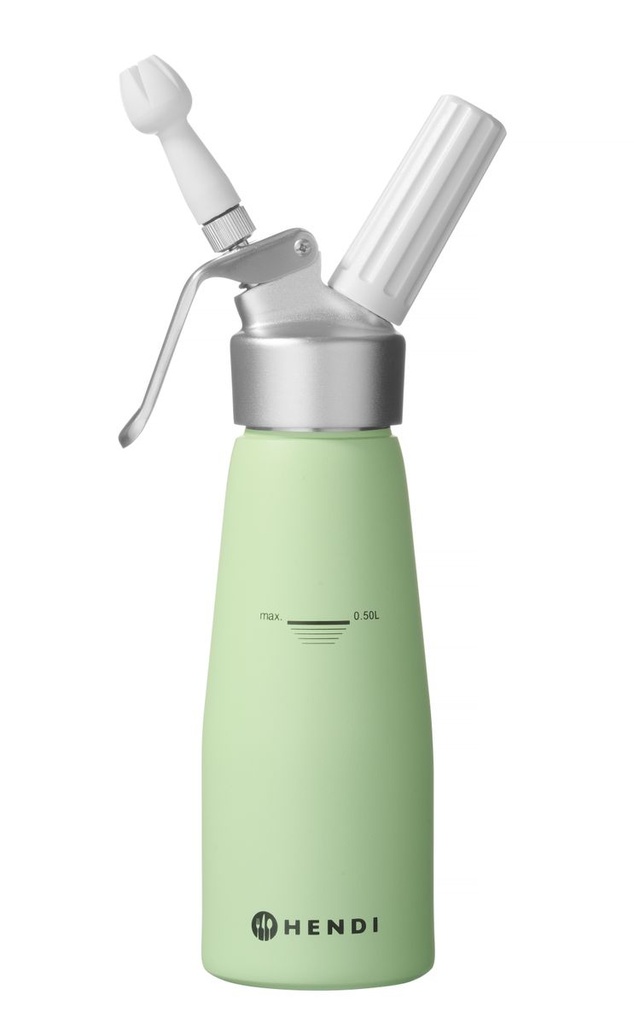 [BM-HENDI-975879] Grietinėlės plaktuvas (sifonas), HENDI, 0,5L, Pastelinė žalia, ⌀80x(H)260mm