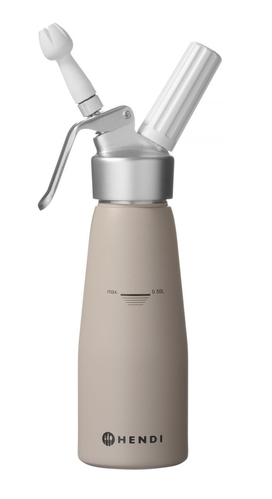 [BM-HENDI-975893] Grietinėlės plaktuvas (sifonas), HENDI, 0,5L, Pilkšvai ruda, ⌀80x(H)260mm
