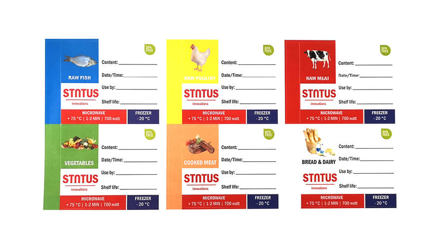 [BM-STATUS-478508] HACCP maisto ženklinimo etiketės, 18 vnt., STATUS